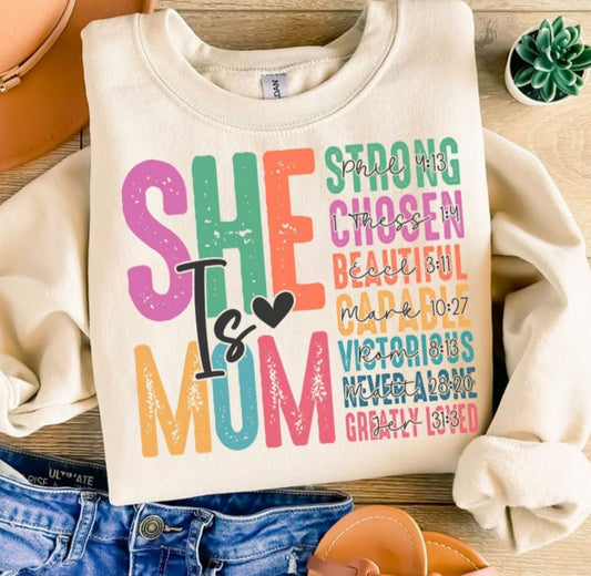 She is Mom Sweatshirt or Tee