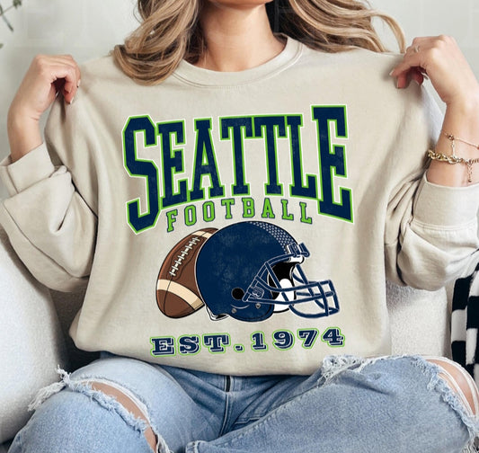 Seattle Seahawks football crewneck sweatshirt or t-shirt