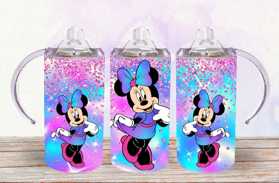 Mini Mouse Teal/purple sippycup/tumbler