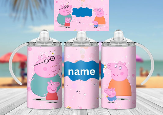 Peppa Pig family personalized tumbler