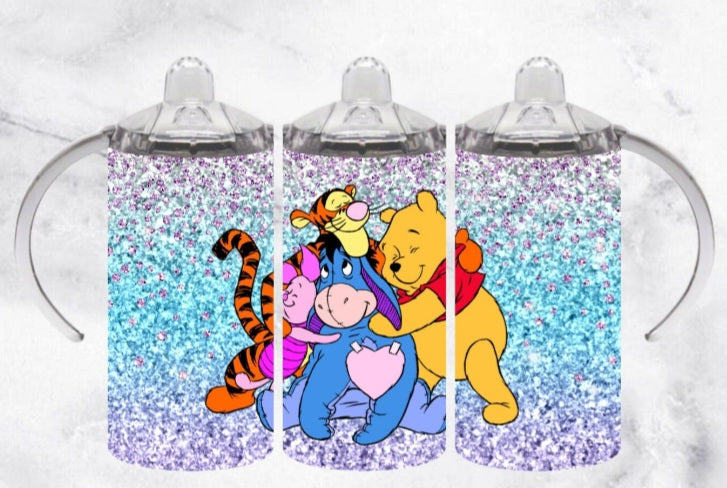 Glitter Winnie The Pooh Sippy/Tumbler