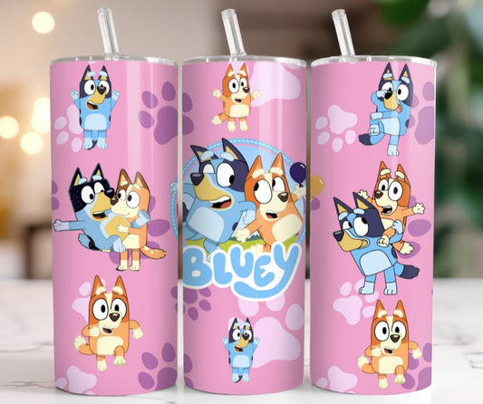 Pink Bluey 20oz Tumbler